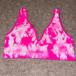 Pink tie dyed bralette XXL